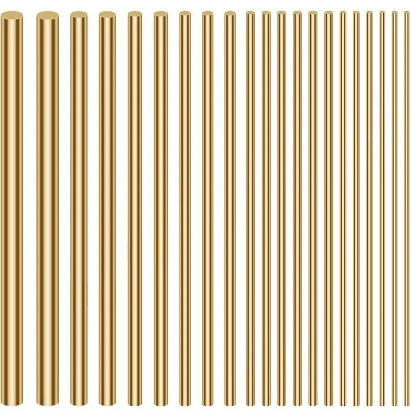1–10 Stück Messing-Rundstab, 1,6–20 mm Durchmesser, 100–500 mm Länge, DIY-Modellherstellung, Schmuck, Handwerk, Hardware-Zubehör, Golds, Messingdrahtrohr