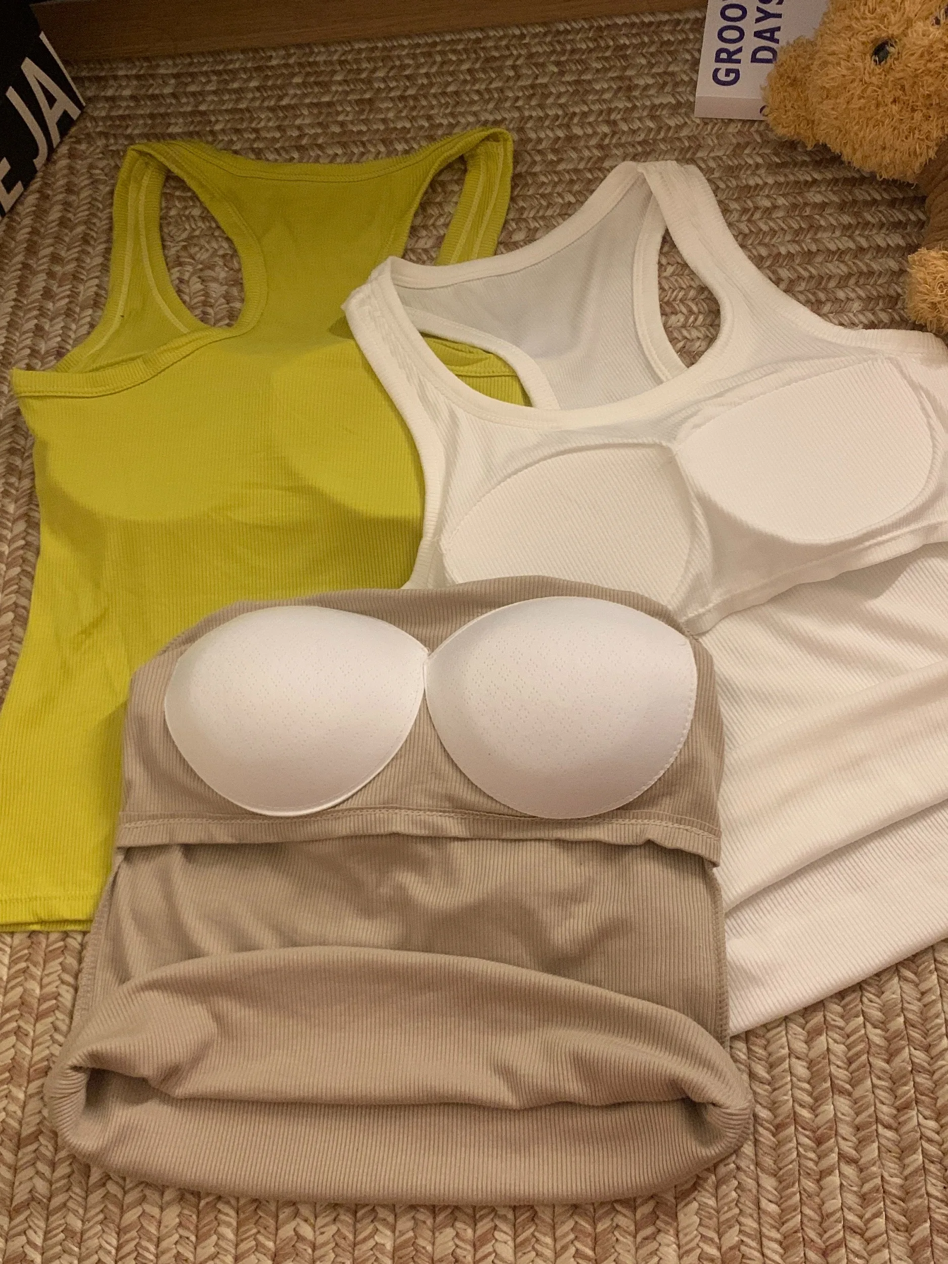 Strapless Yoga Top Women's Integrated Vest Summer 2024 New Style Street Style Short Length Nylon Cotton Blend Inner Wear