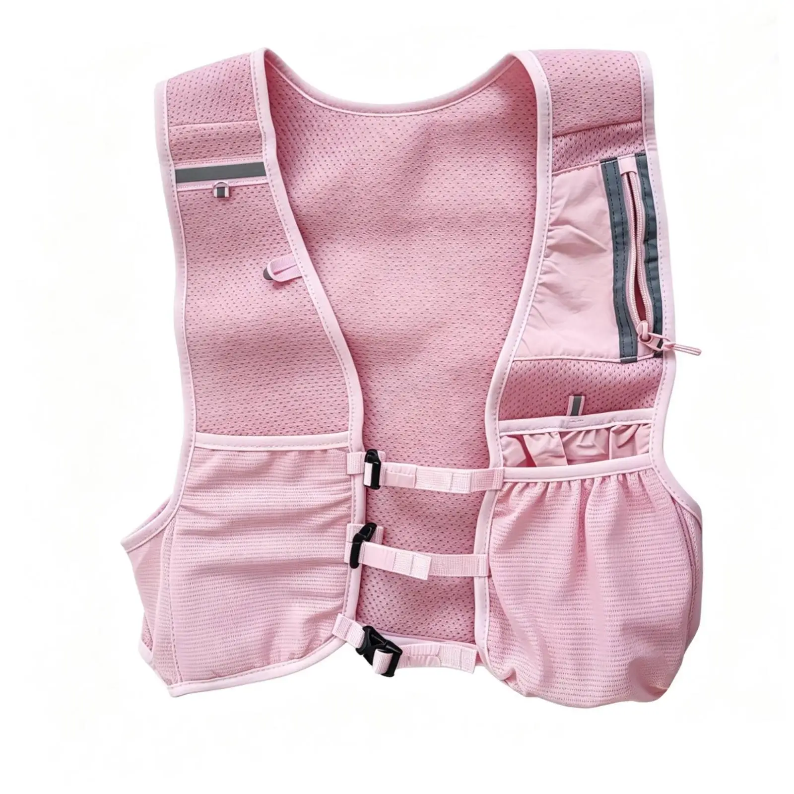 Reflective Running Vest for Jogging Cycling Hiking Lightweight Packable Safety Vest with Phone Pocket and Water Sleeve Design