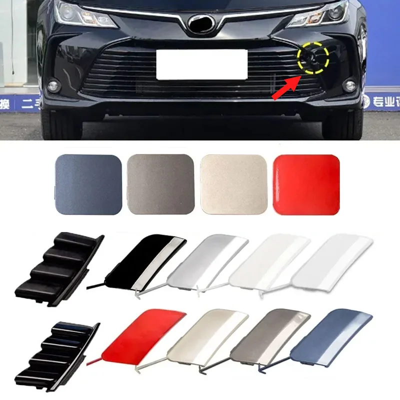 

Car Hauling Eye Lid Front Rear Bumper Trailer Towing Hook Cover Lower Grille Cap For Toyota Corolla Altis Seadn 2019-2023