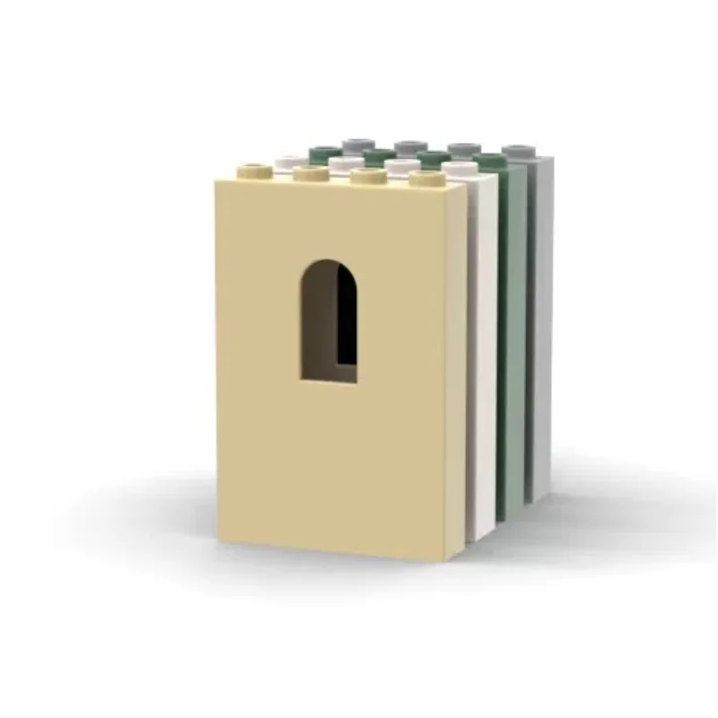 WALL 1X4X5 W/BOWED SLIT Windows, Walls & Doors Building & Furniture Compatible 60808 Self-Locking Bricks Blocks Toys Accessories