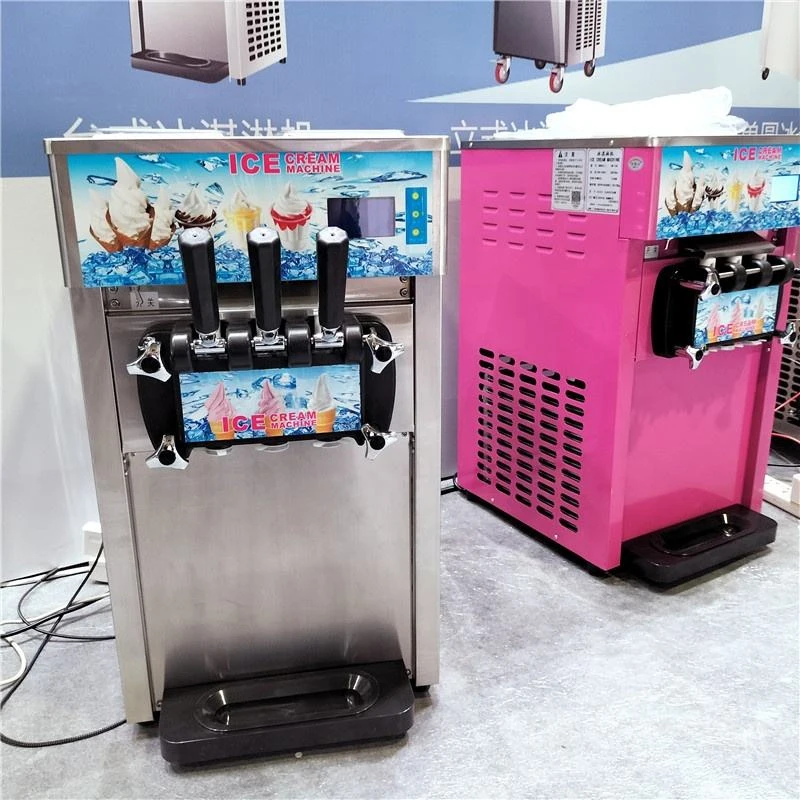 Soft Serve Ice Cream Machine Chinese Automatic Ice Cream Machine Maker Table Top Soft Serve Portable Ice Cream Machine