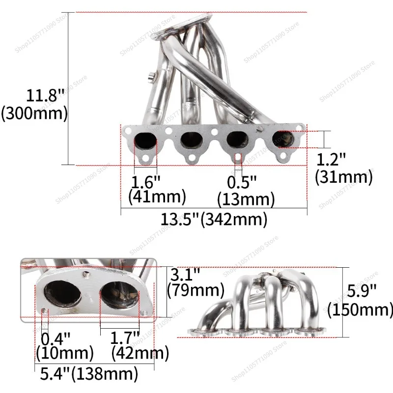 For Automotive Intake Manifold D Series Engine Exhaust Set for 88-00