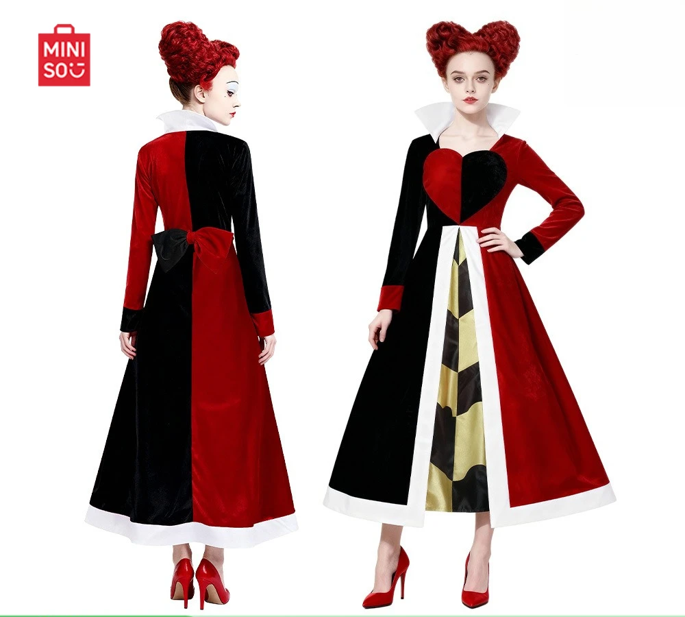 

Disney Medieval Queen of Hearts Cos Costume Alice of Hearts in Wonderland Queen of Hearts European Dress