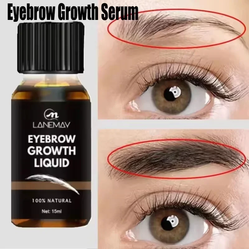 Schnelles Augenbrauenwachstumsserum, Wimpern-Haarwachstum, Anti-Haarausfall-Produkt, verhindert Haarausfall, volleres, dickeres, verlängertes Augenbrauen-Make-up