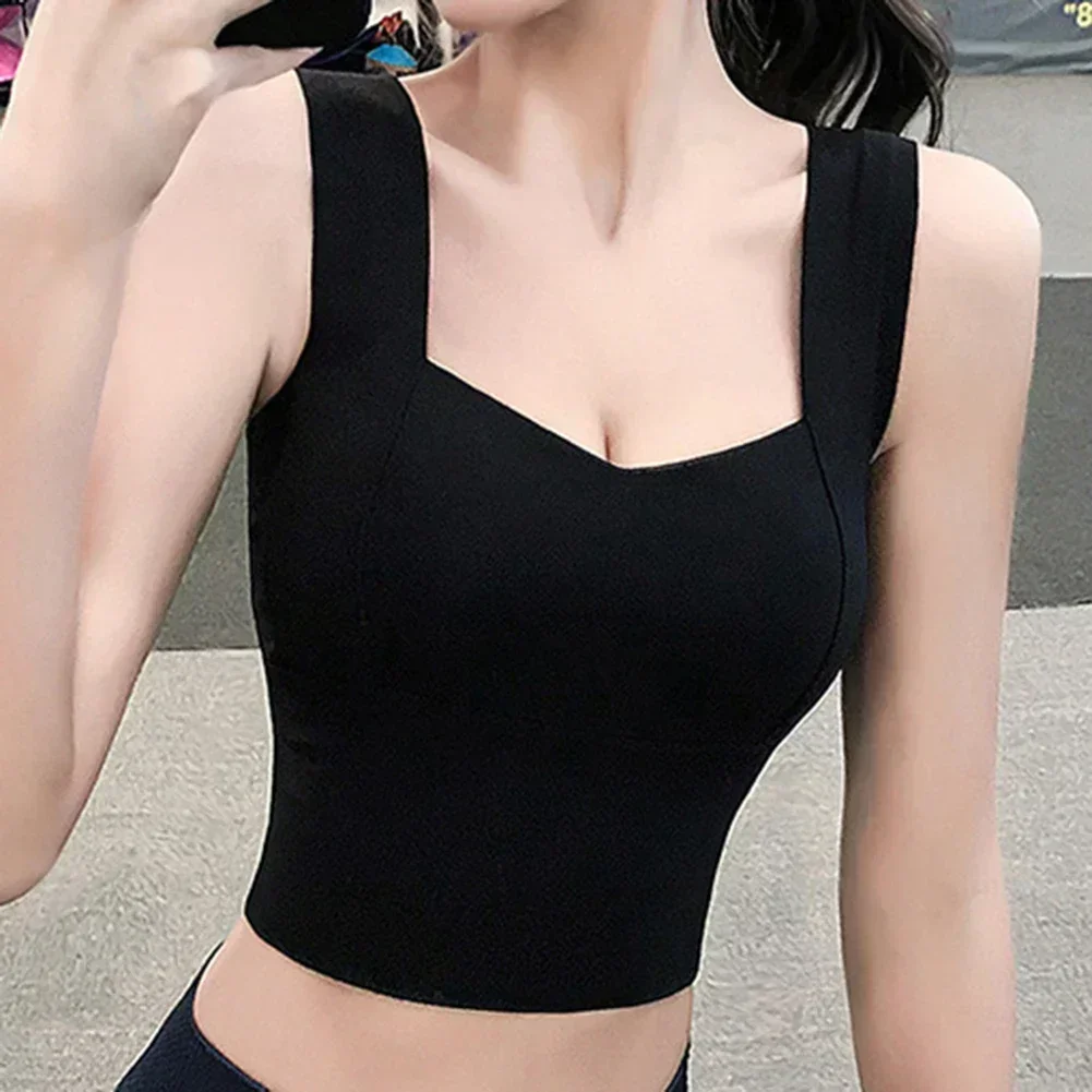 

Fitness Wear Sports Underwear For Daily Use For Sports Sleeveless Design Solid Pattern Casual Style Elastic Material
