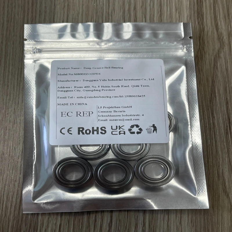 

10PCS S6800ZZO20W6 10X20X6mm ABEC-7 Stainless Steel Ball Bearings Shielded High Precision AISI440C