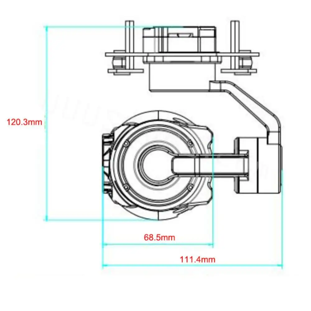 TQ10N 10X Zoom optyczny kamera kardanowa 2K HD wideo IP interfejs sieciowy z 3-Axis Gimbal stabilizowany aparat dla VOLT Drone