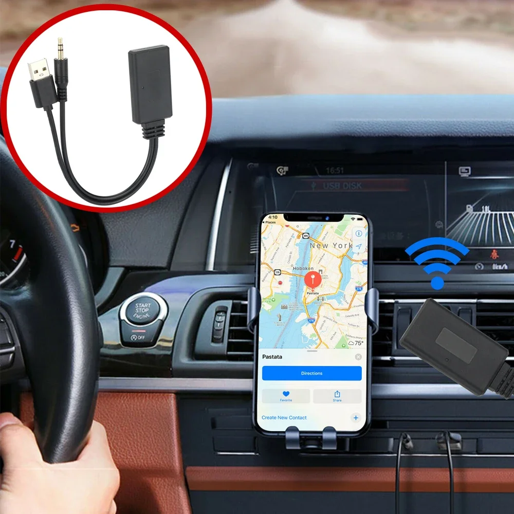 

Универсальный автомобильный Bluetooth аудиоприемник USB черный автомобильный Bluetooth 5,0 приемник автомобильный 3,5 мм AUX динамик линия автоаксессуары