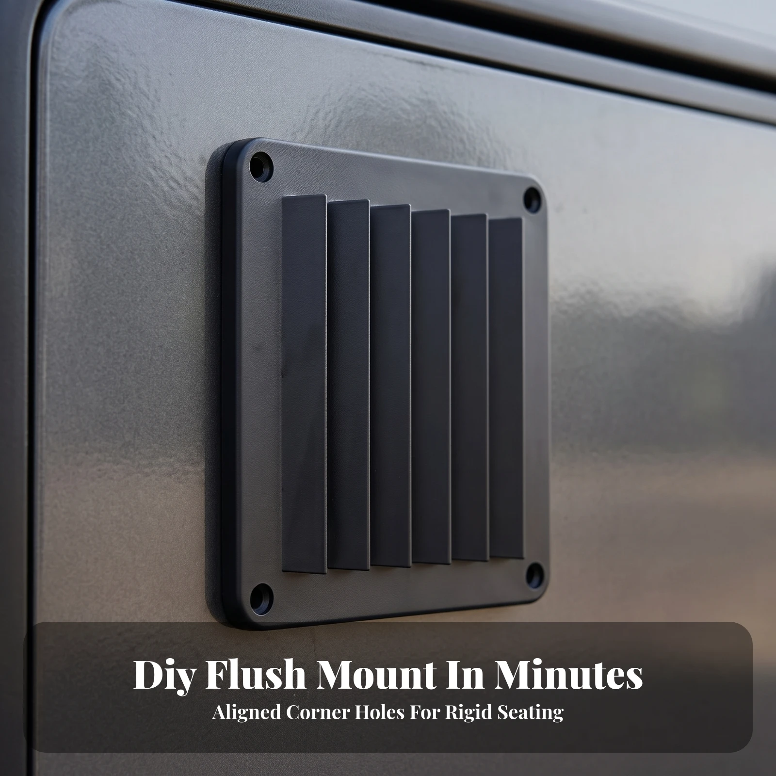 Louvered Ventilation Grille Flat-Frame Square Ventilation Grille Vent Cover with Louvered Flaps Long-Lasting for RV Owners, RVs