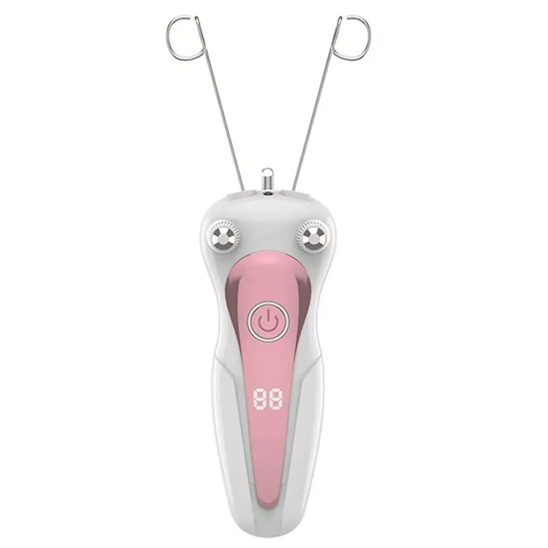 

LCD Display Rechargeable Electric Cotton Thread Epilator For Women Female Facial Body Leg Mini Hair Remover Depilation