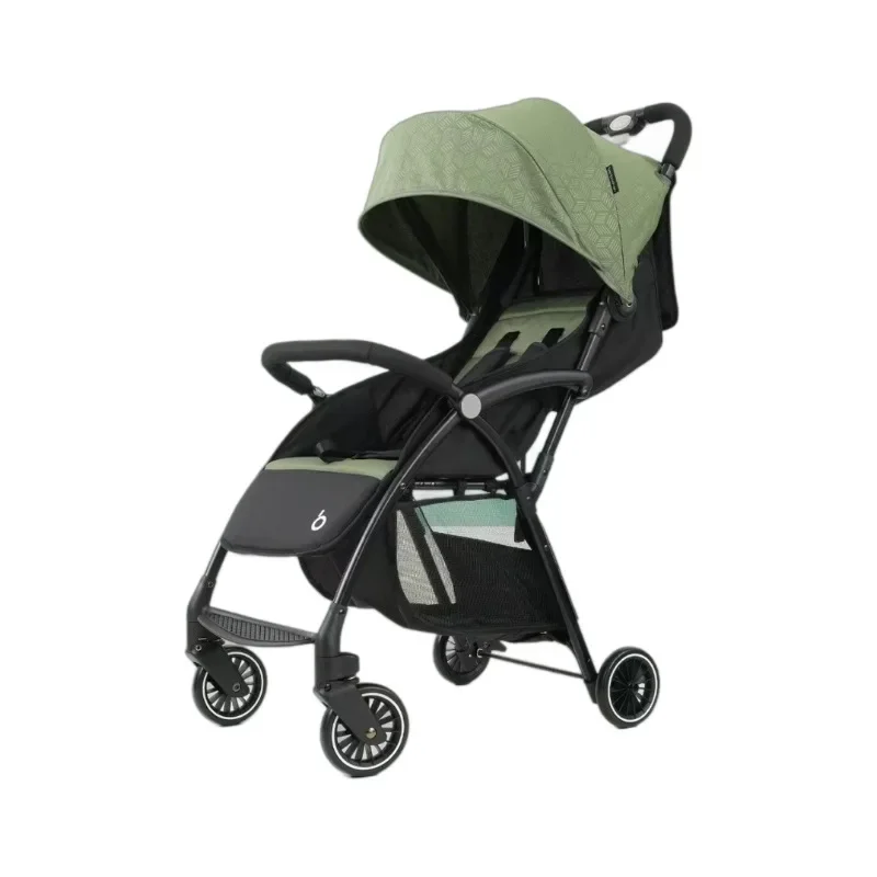 Portable Baby Strollers with Four Wheels, Pushchair, Go Out To Walk Baby Lightweight Stroller Adjustable Backrest Baby Carriage