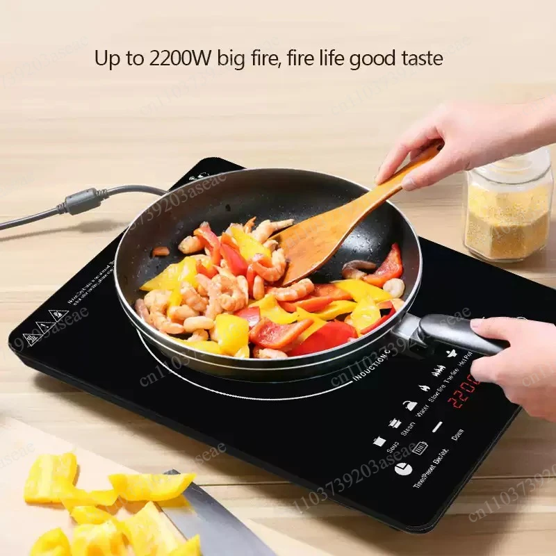 Multi-functional Home Cooking Induction Stove 110V~220V Touch Control 2200W Timeable Intelligent Energy-saving Induction Cooker