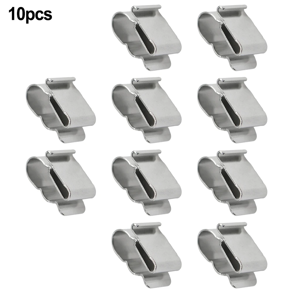 10/30/100 Pcs Solar Panel Wire Clamps Clip Stainless Steel Wire Cable Clips Metal Clamp Management Harness Rope Accessory