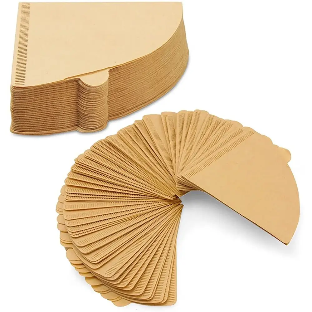 40/100Pcs Filter Paper Hand-brewed Coffee Special Conical Wood Pulp Portable Pull-out Drip Filter Paper Household Cafe Tools