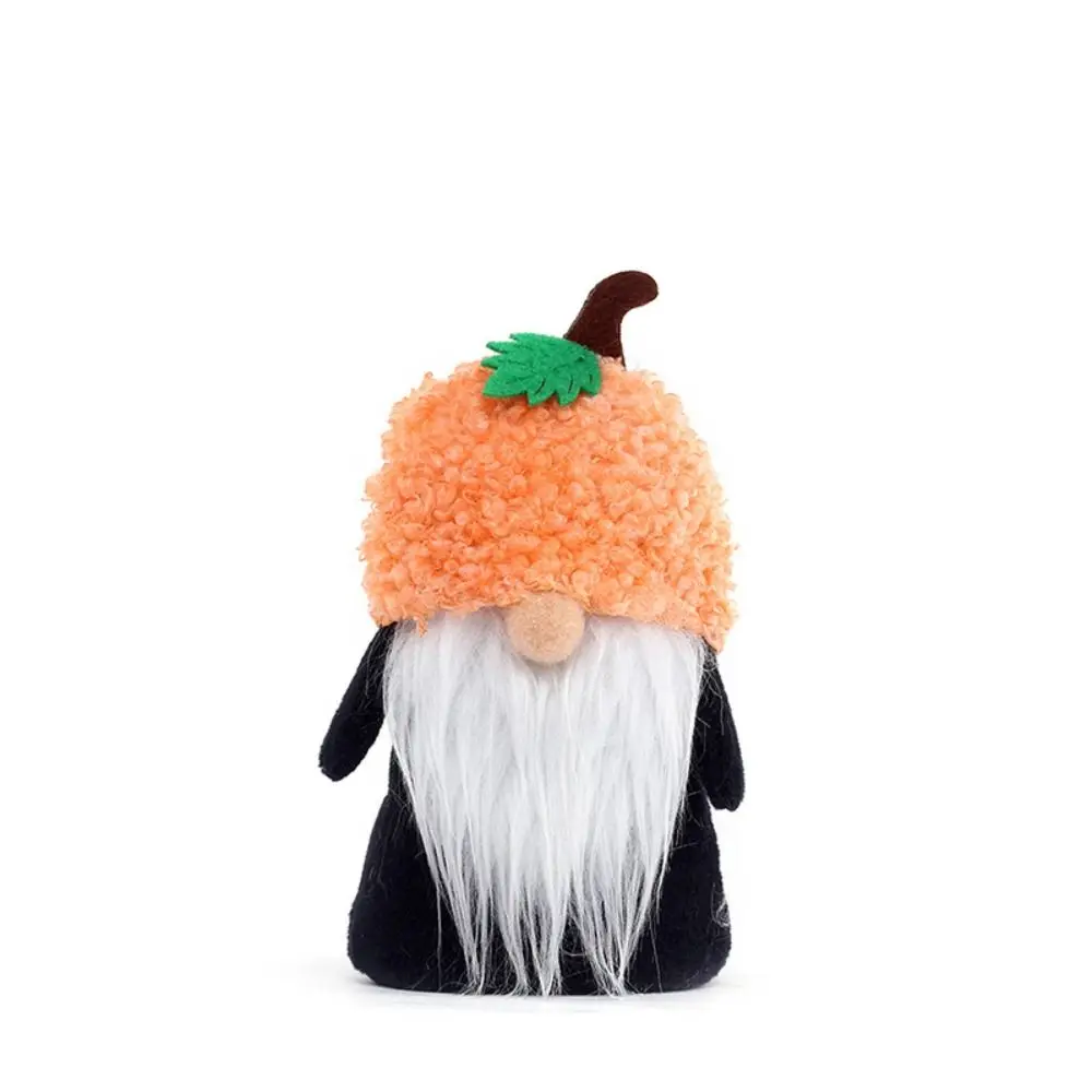 Cute Fall Gnome Figurines Pumpkin Black Cat Swedish Elf Dwarf Creative Ornaments Exquisite Fashion Faceless Old Man Desktop