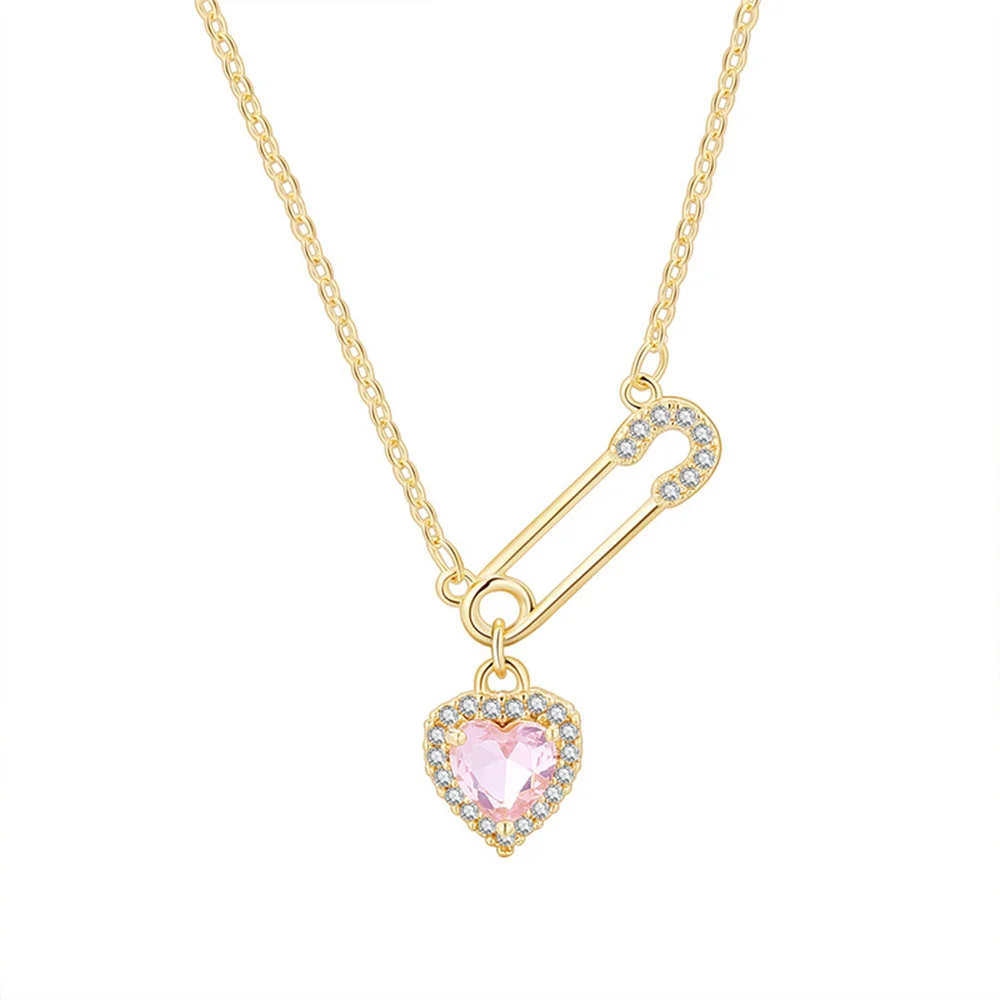 Collier pendentif coeur pour femme, acier au titane, mode de luxe, accessoires de tempérament, JClavicle