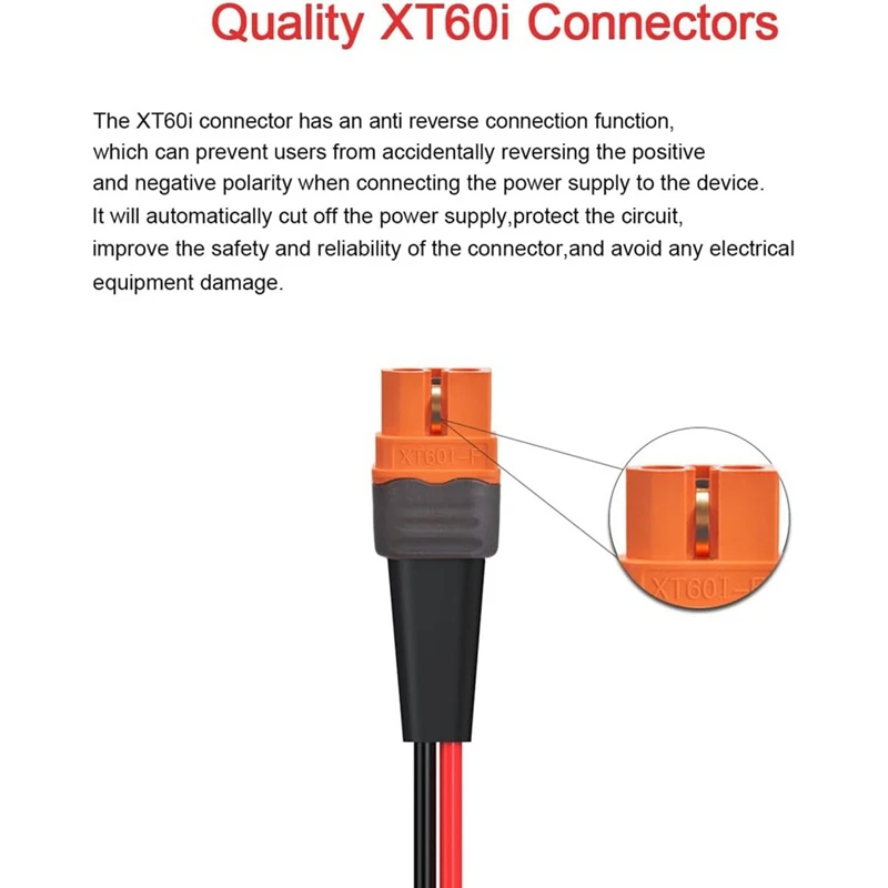 ABYL 12AWG XT60i разъем «мама» для уплотнительного кольца с луженым проводом, для портативной электростанции и солнечной панели с радиоуправлением
