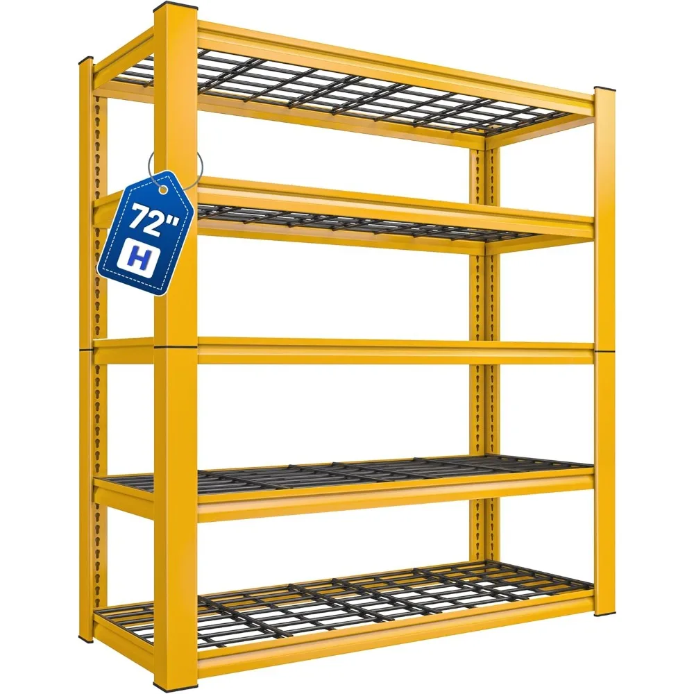 

72''H Garage Shelving 3010 LBS Storage Shelves Adjustable Metal Shelving 5 Tier Metal Shelves for Storage Industrial Shel