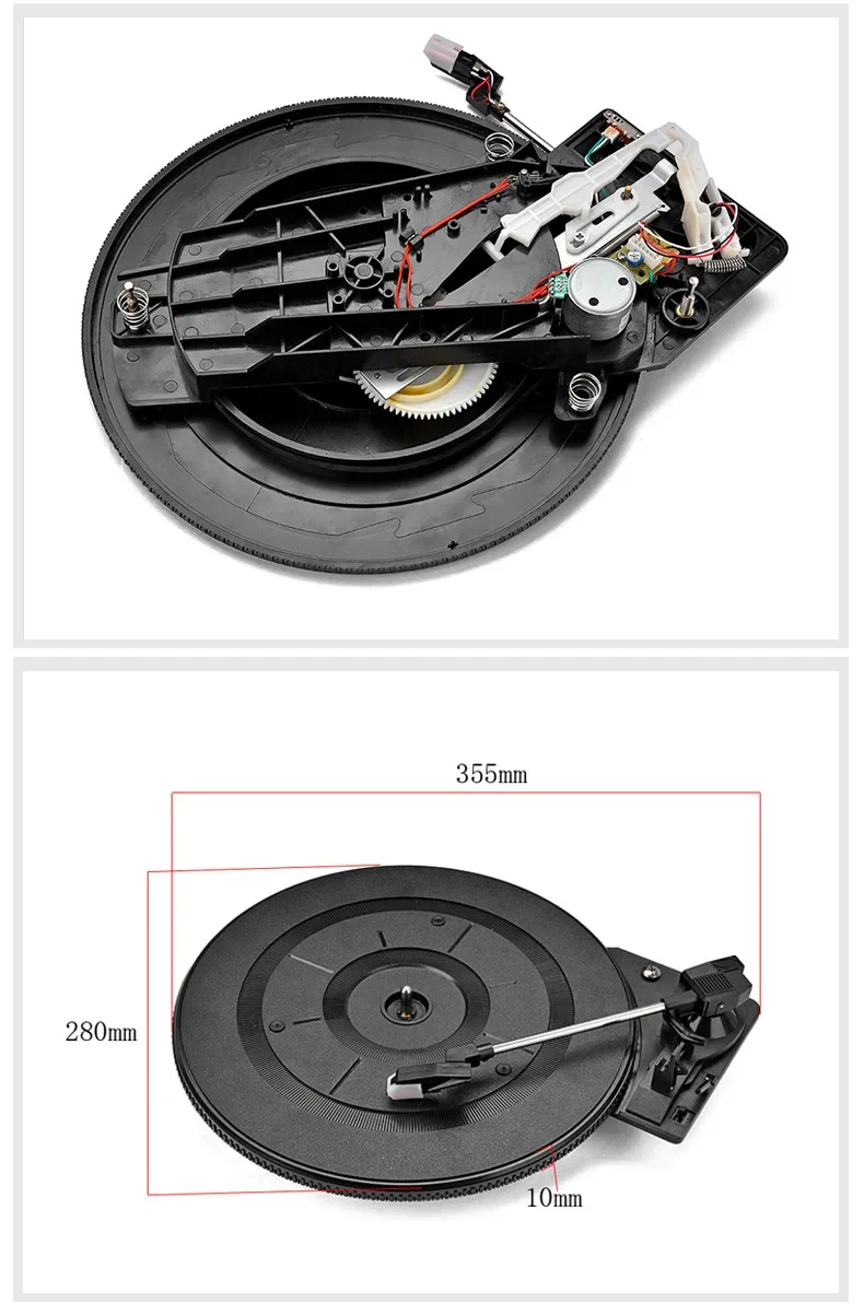 Phonograph Movement Record Player Vinyl Record Player Movement Three-Speed with Turntable Turntable Containing Lift Rod