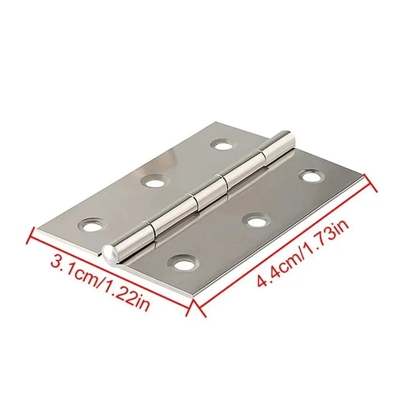 5/10PCS 2 Inch Stainless Steel Door Hinges Cabinet Doors Windows Wooden Box Flat Hinge Home Furniture Hardware Accessories