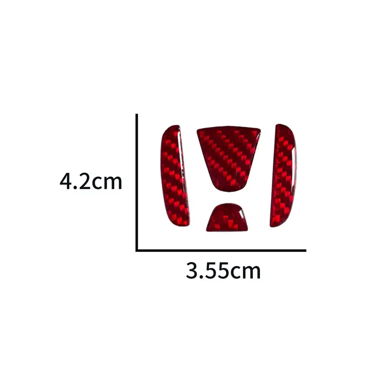Car Decor Steering Wheel Emblem Diamond/Carbon Fiber Sticker For Honda City Civic Inspire Accord FIT HRV CRV Odyssey Accessories