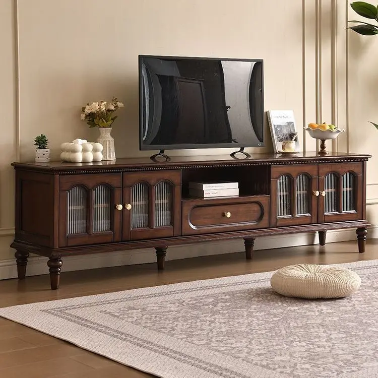 Modern Solid Wood Multi-Functional TV Cabinet & Coffee Table Set With Storage For Living Room Home Furniture