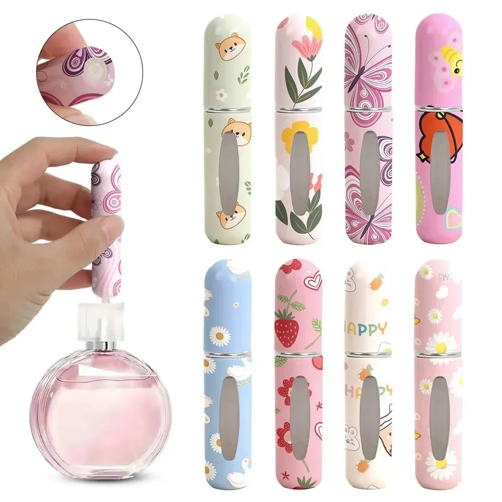 5ml Mini Perfume Bottle Empty Leak-proof Spray Rotating Bottle Refillable Empty Cosmetic Containers