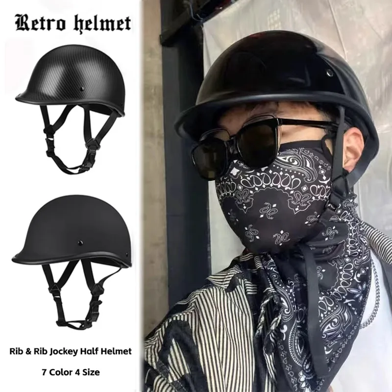 American Vintage Motorcycle Half Helmet Men's and Women's Motorcycle Helmets Summer Cruise Bailer Helmet Electric Car Helmet