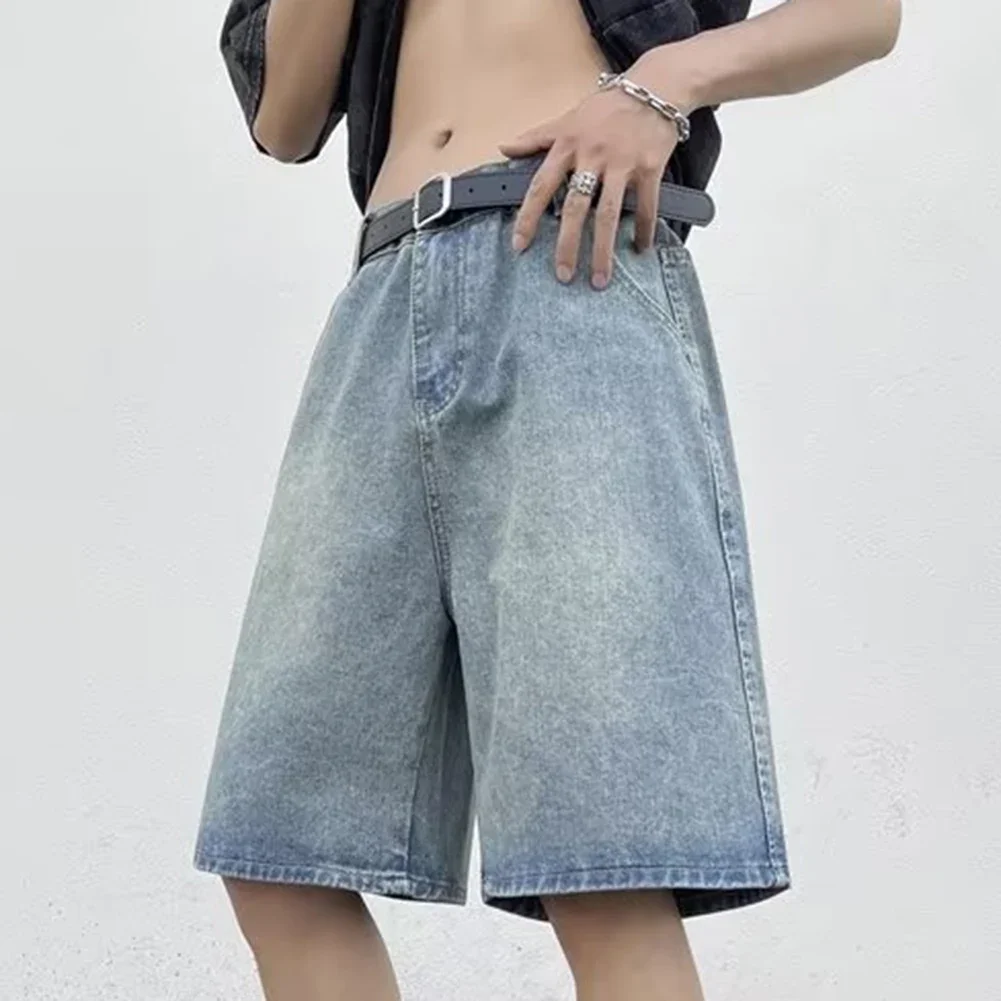 Retro Thin Shorts Comfortable Daily Wear Casual Outing Comfortable Retro Style Shorts Washed Jeans Multiple Sizes Available