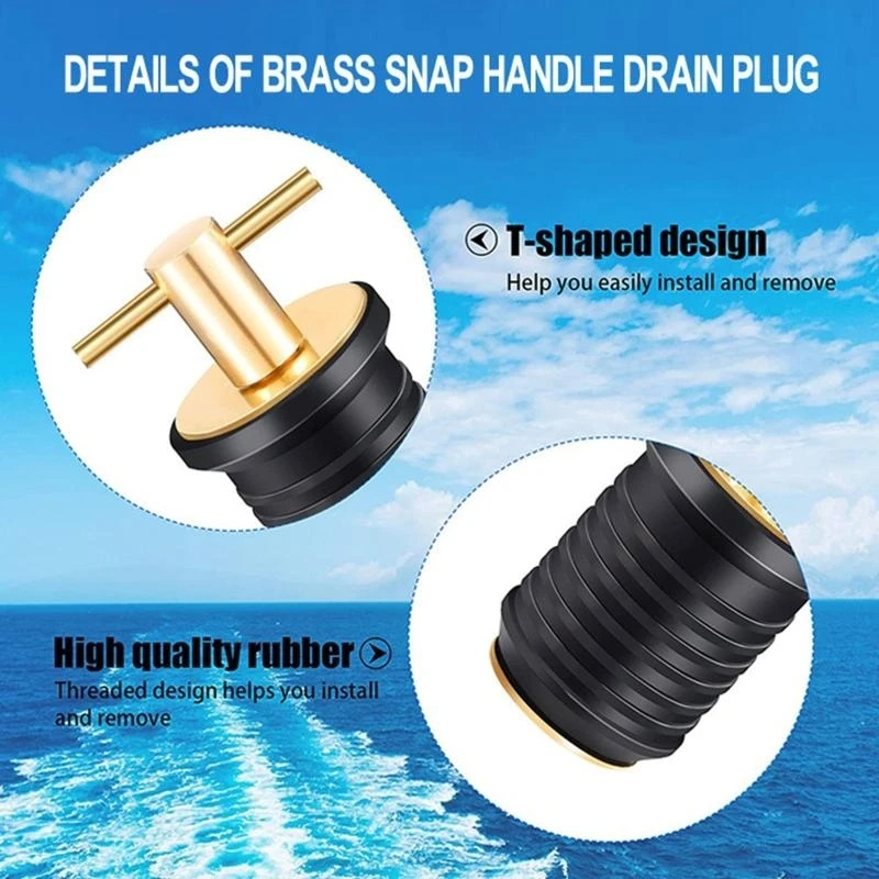 

2 шт., универсальная поворотная сливная пробка для морской лодки, сливная пробка для каноэ, каяка, Т-образная ручка, замена