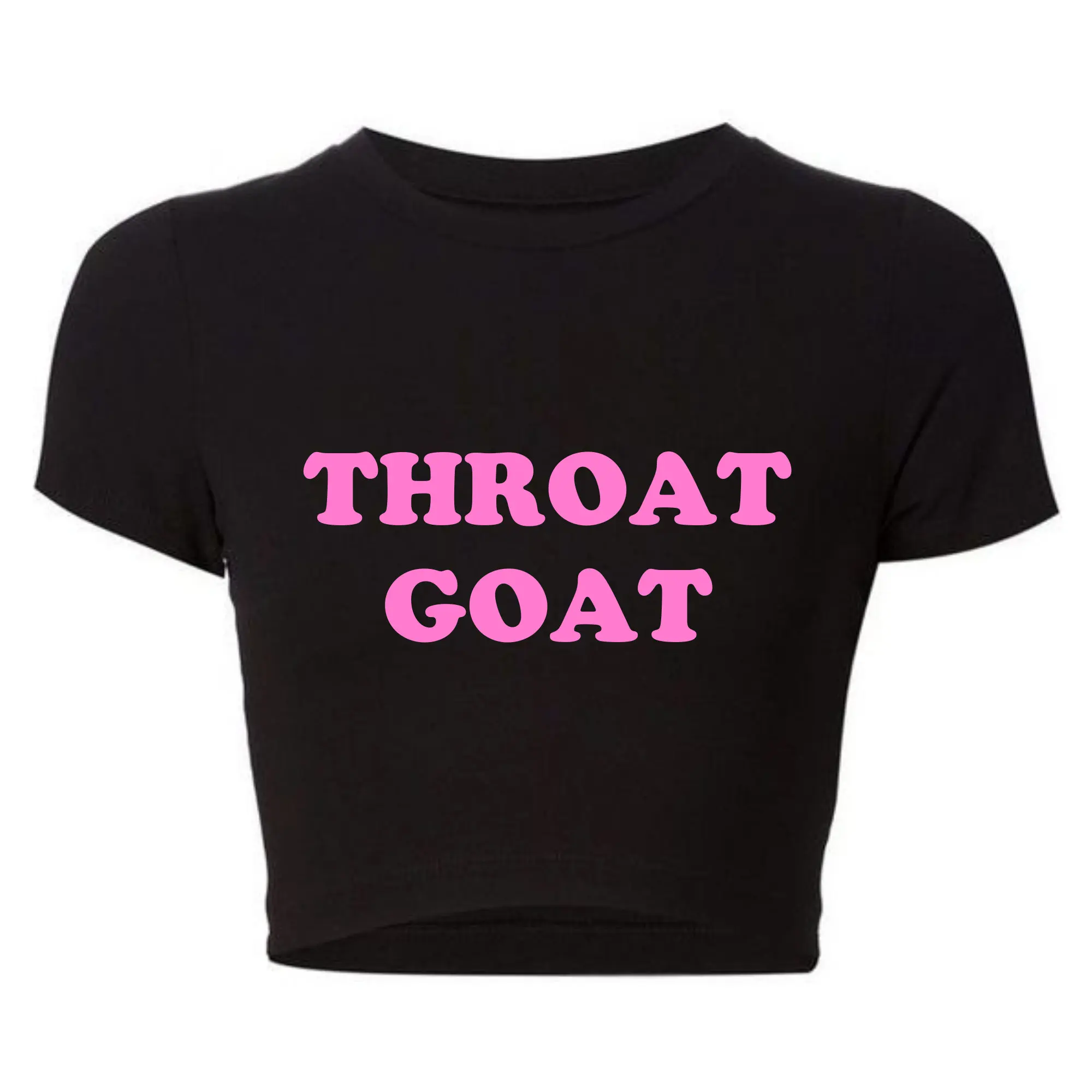 Throat Goat Women Baby Tee Harajuku Kawaii Sexy Crop Top O Neck Summer Fashion T Shirt 2000s Grunge Goth Clothes Dropshipping