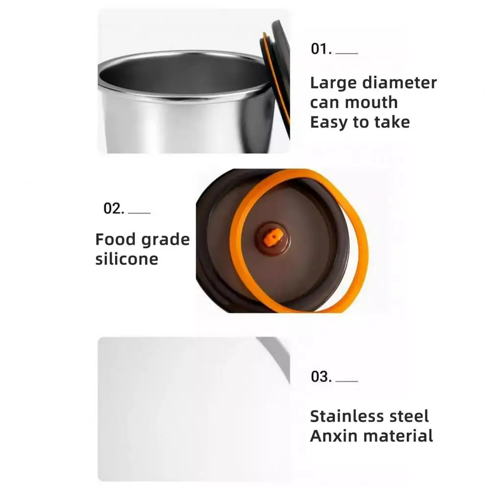 Stainless Steel Lunch Container Stainless Steel Food Storage Containers with Airtight Silicone Seal Lids Stackable Meal Prep