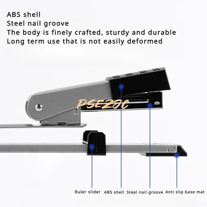 0334 Large ABS Portable Long Arm Middle Seam Stapler Suitable for 24/6, 26/6 Binding