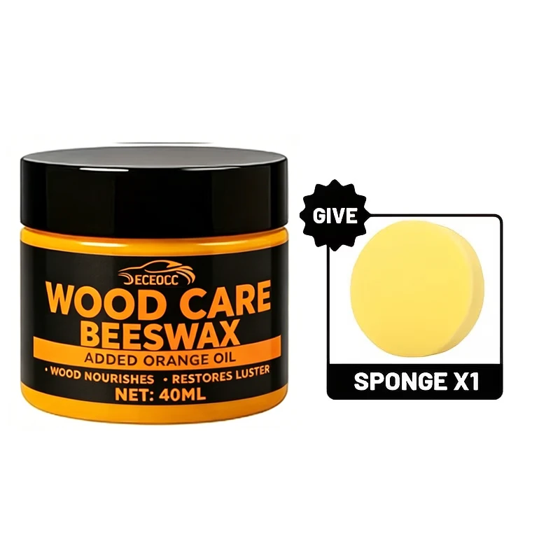 Non-toxic Wood Polishing Beeswax Kit, Smooth Coating Maintenance Wax, Daily Restoration and Brightening for Indoor Wooden Suppli
