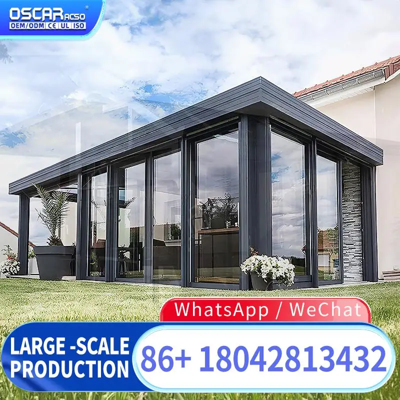 20X40 Aluminum PC Transparent Lightweight Sheets for US Backyard Swimming Pool Patio Outdoor Enclosure sunroom
