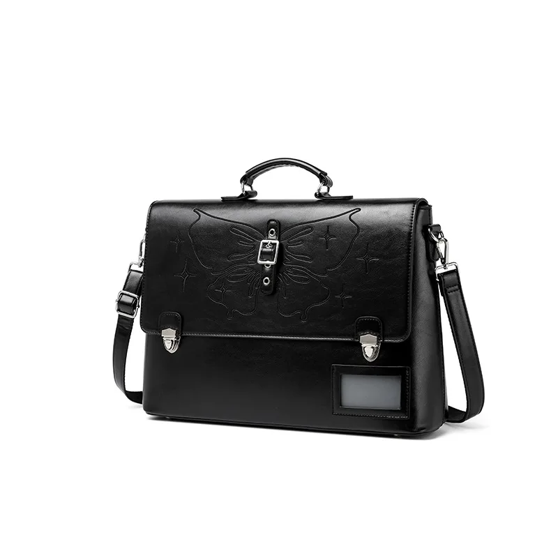 Real leather women's large capacity briefcase multifunctional commuting professional tote bag JK business atmospheric simple fas