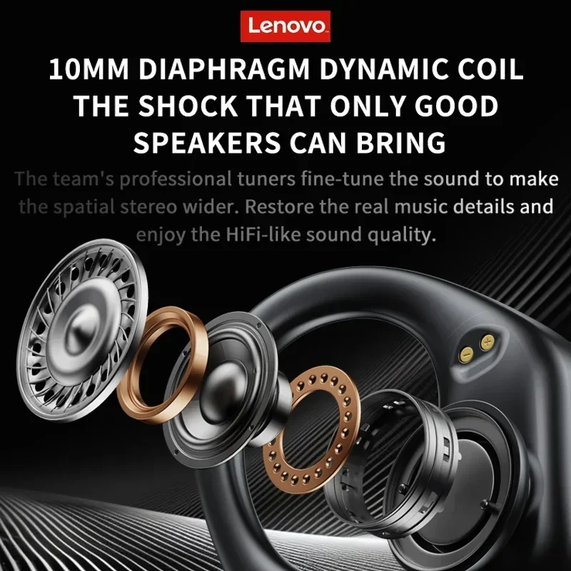 لينوفو ثينك بلس سماعة XT80 سماعة لاسلكية تعمل بالبلوتوث الرياضة الحد من الضوضاء سماعات الأذن HiFi ستيريو لعبة الموسيقى سماعات الاستعداد الطويل