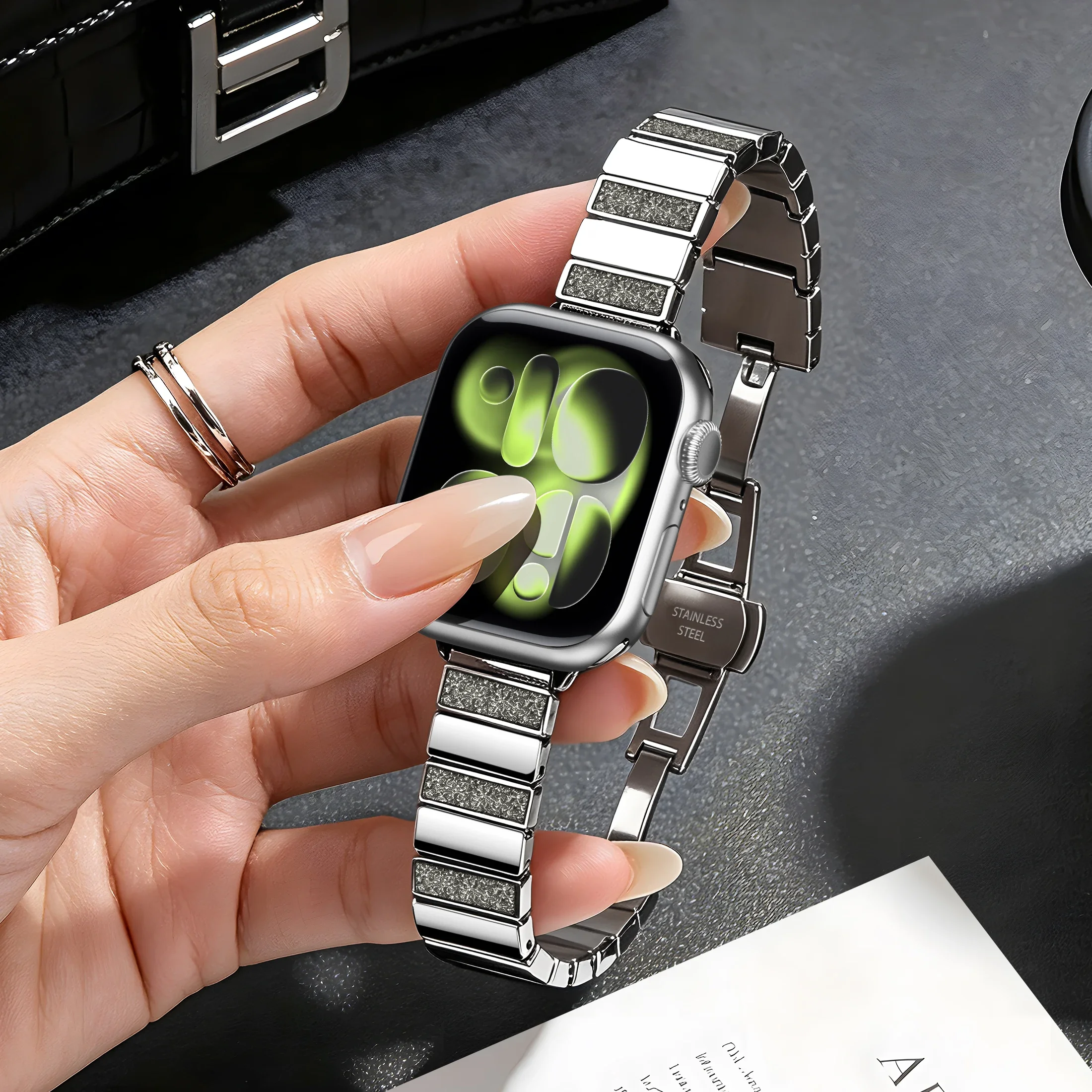 Women Metal Bracelet For Apple Watch 11 10 46mm 42mm/9 8 7 6 SE 45mm 41mm 44mm 40mm Advanced Strap Band iWatch Ultra 3 2 1 49mm