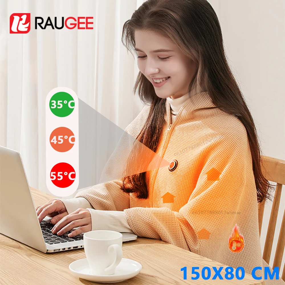 5 فولت USB بطانية ساخنة 150*80 سنتيمتر الكهربائية يمكن ارتداؤها دفئا بطانية الكتف التدفئة شال USB التدفئة بطانية دافئة مع 3 تيم. #1