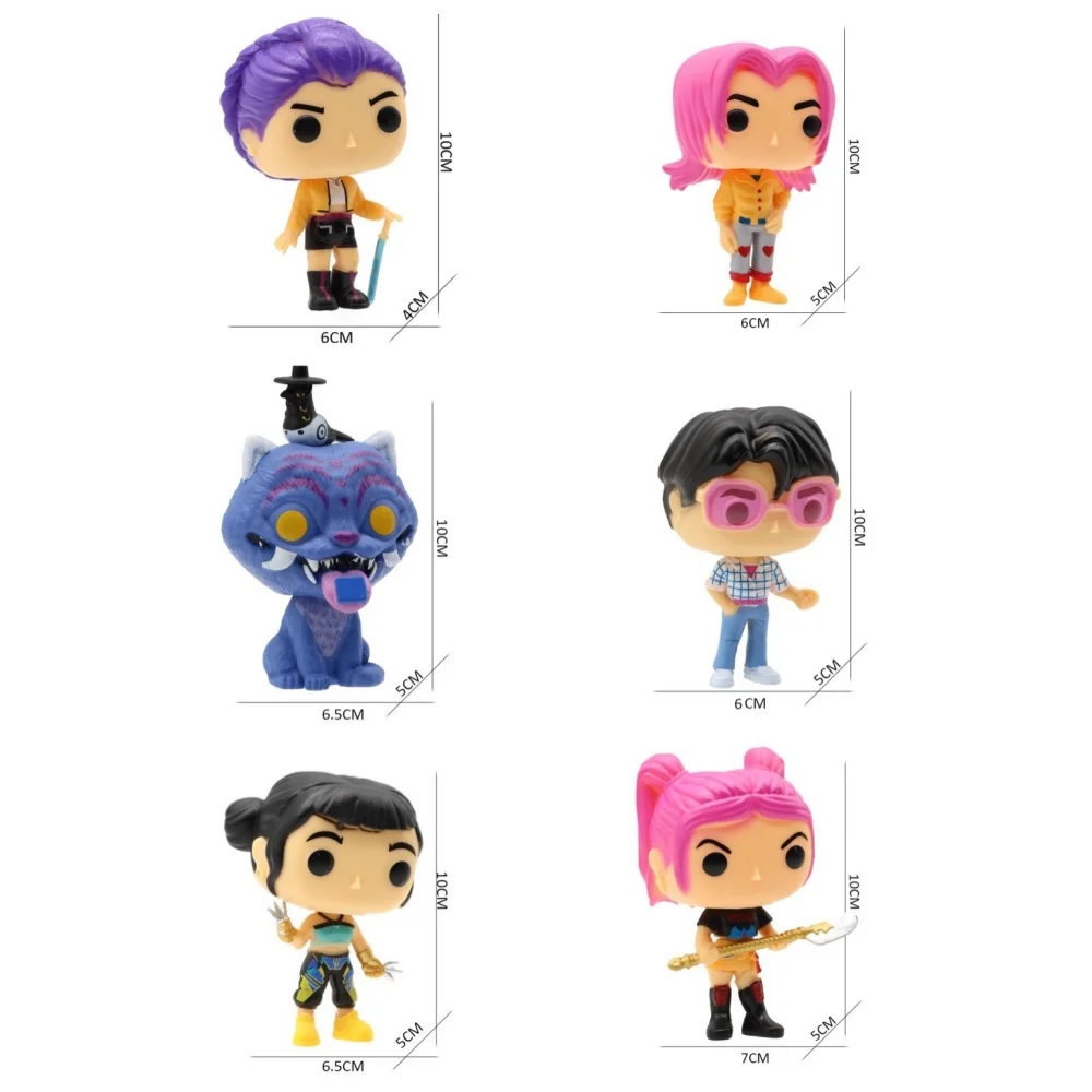 Kpop Demon Hunters Anime Figura Zoey Rumi Mira Jinu Derpy com Sussie FUNKO POP Colecionável Edição Limitada Modelo Brinquedo Presente