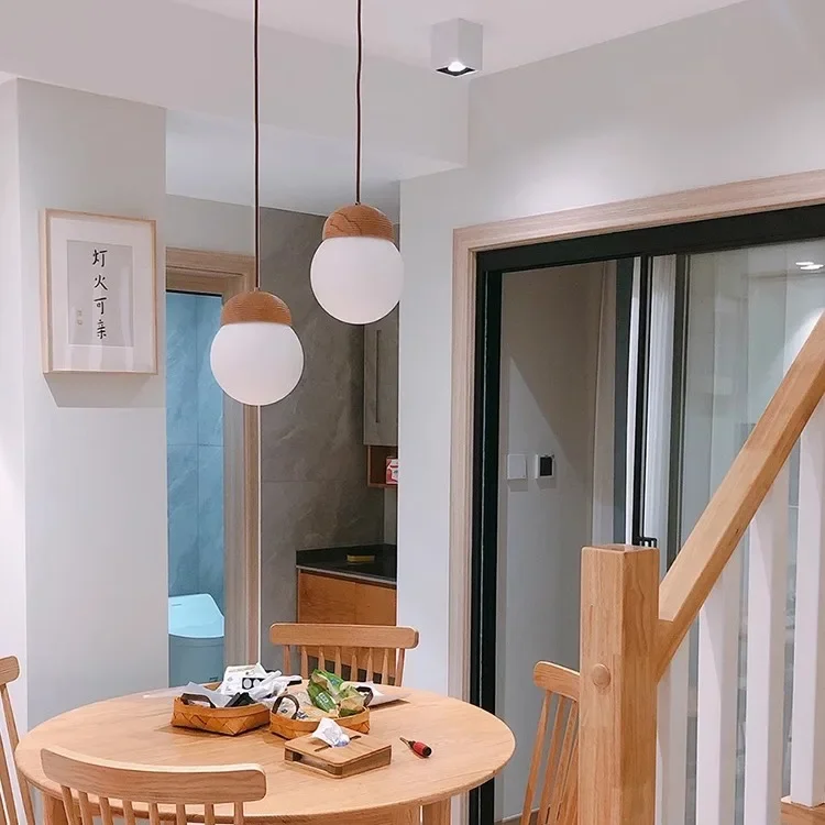 

Shuoguo Ресторан Люстра Молочно-Белое Стекло Японская Люстра Свет Кулинария Магазин Коммерческое Освещение Ретро Бревенчатый Край Ветра