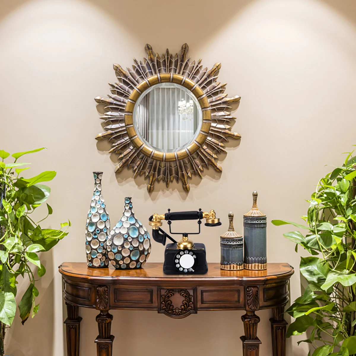 1 قطعة مكتب الهاتف الرجعية الزينة فريدة من نوعها غرفة المعيشة مقهى بار الديكور الداخلي لسطح الطاولة استخدام المنزل والمكتب