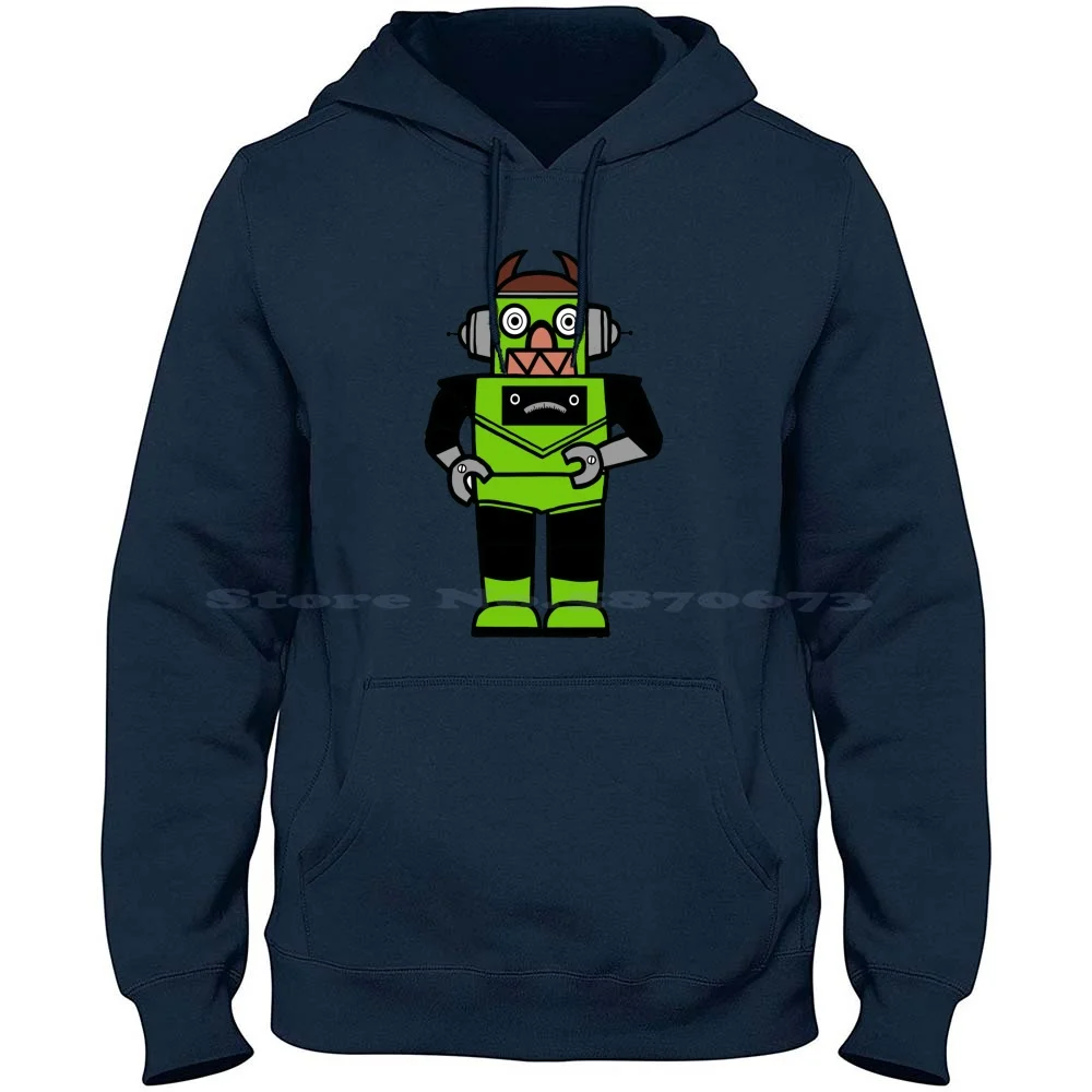 

Футболка с капюшоном из 100% чистого хлопка Lantern-Bot Robot