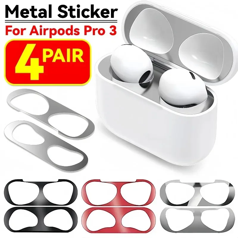 Metal Dust Guard for Airpods Pro3 Sticker Film Ultra Thin Dustproof Protector Full Cover Anti-Scratch for Airpods Pro3 Accessory