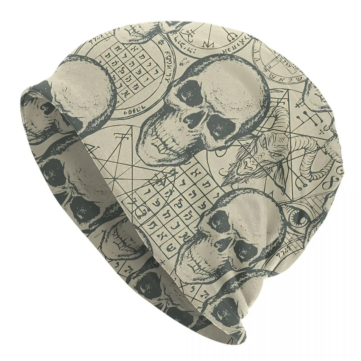 

Skull Skeleton Skullies Beanies Autumn Spring Hats The Theme Of Occultism Thin Bonnet Hipster Caps Men Women's Earmuffs