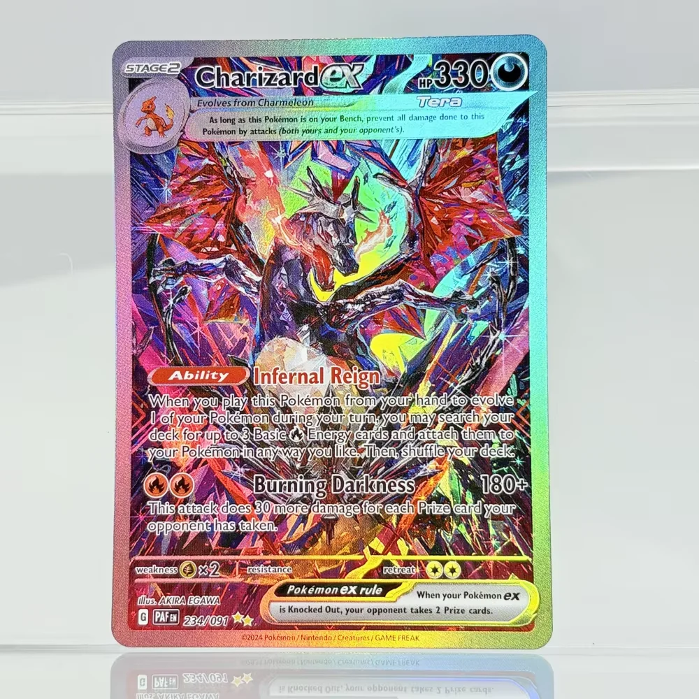 Holographic Game Trading Collection PTCG Proxy Cards Charizard Pikachu Mew EX Singl PKM Folienkarten PROXY Card