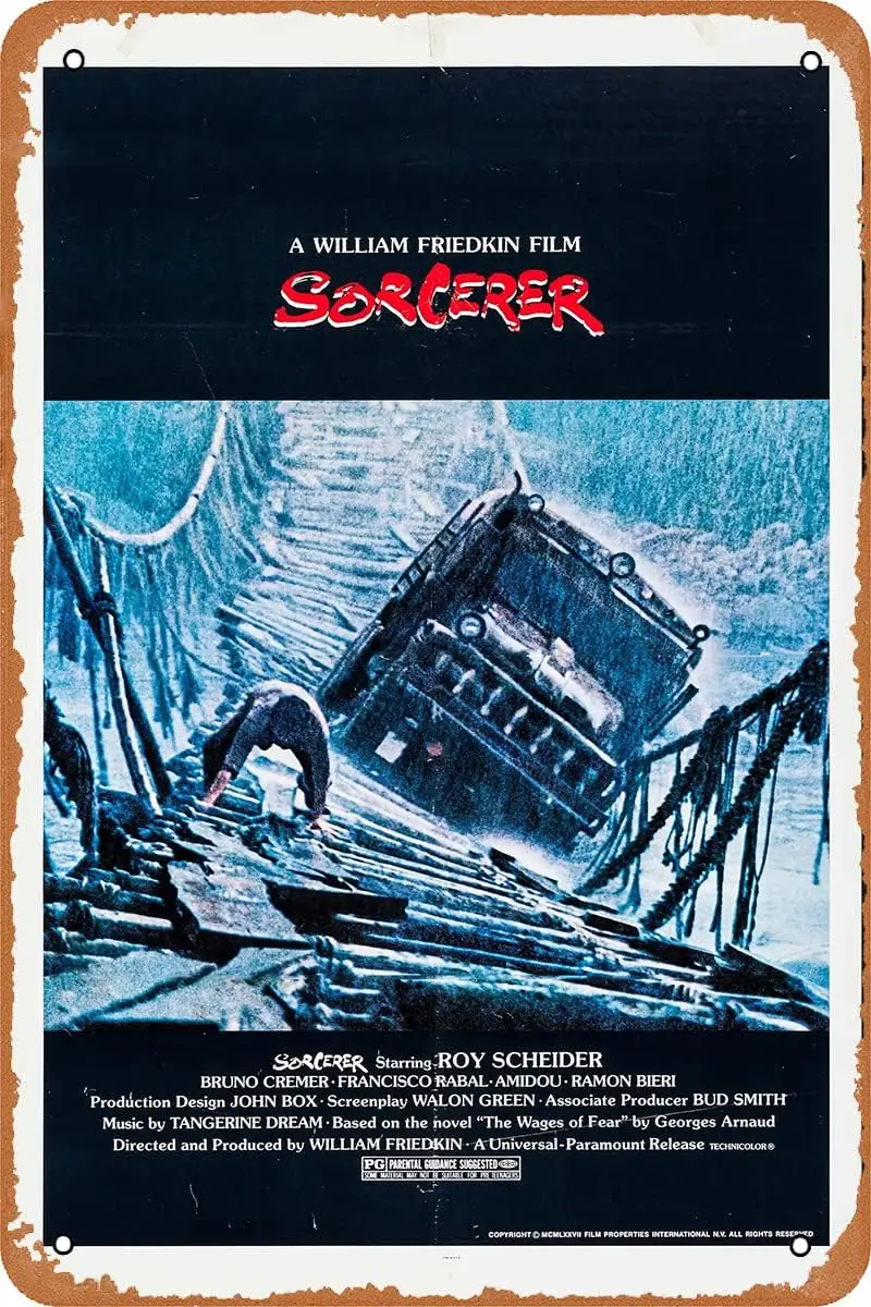 Sorcerer Poster Horror Movie Tin Sign Vintage Metal Sign 8x12 inch