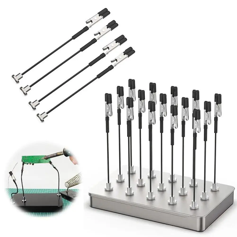 Flexible Magnetic Alligator Clip for Model Painting, Bendable Holder with Strong Base, Craft Painting Tool for Miniatures