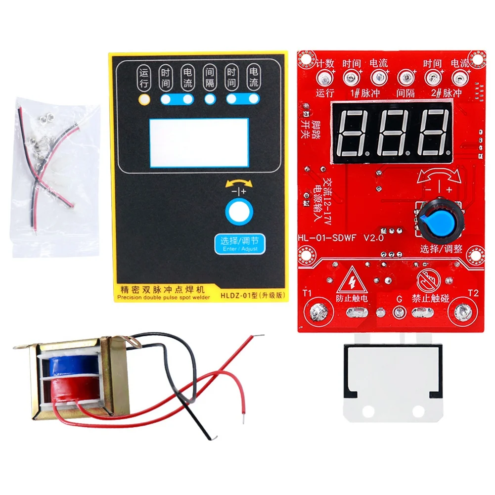 

High Quality-100A Spot Welder Control Board Single Dual Pulse Controller Adjustable Time Current For Spot Welder